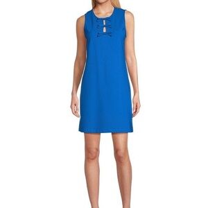 Preston & York Navy Sleeveless Dress with Bow‎ Detail